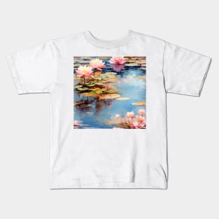 Monet Style Water Lilies 7 Kids T-Shirt